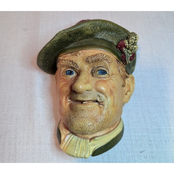 England Other - Vintage Bossons Chalkware Head 1969 JOCK Wall Hanging Sculpture Made in England